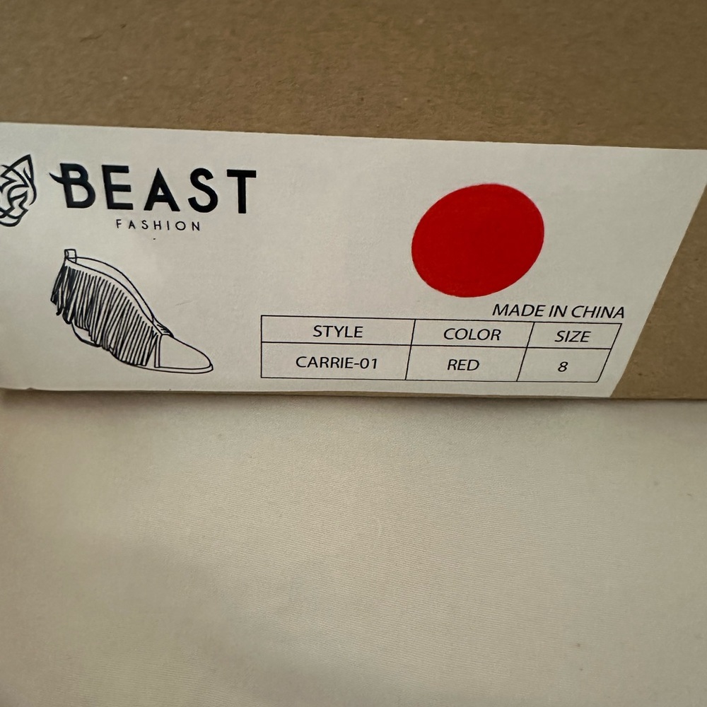 BEAST FASHION Red Carrie-01 Heels